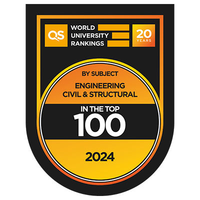 Top 100 for Civil and Structural Engineering in the QS World University Rankings by Subject 2024