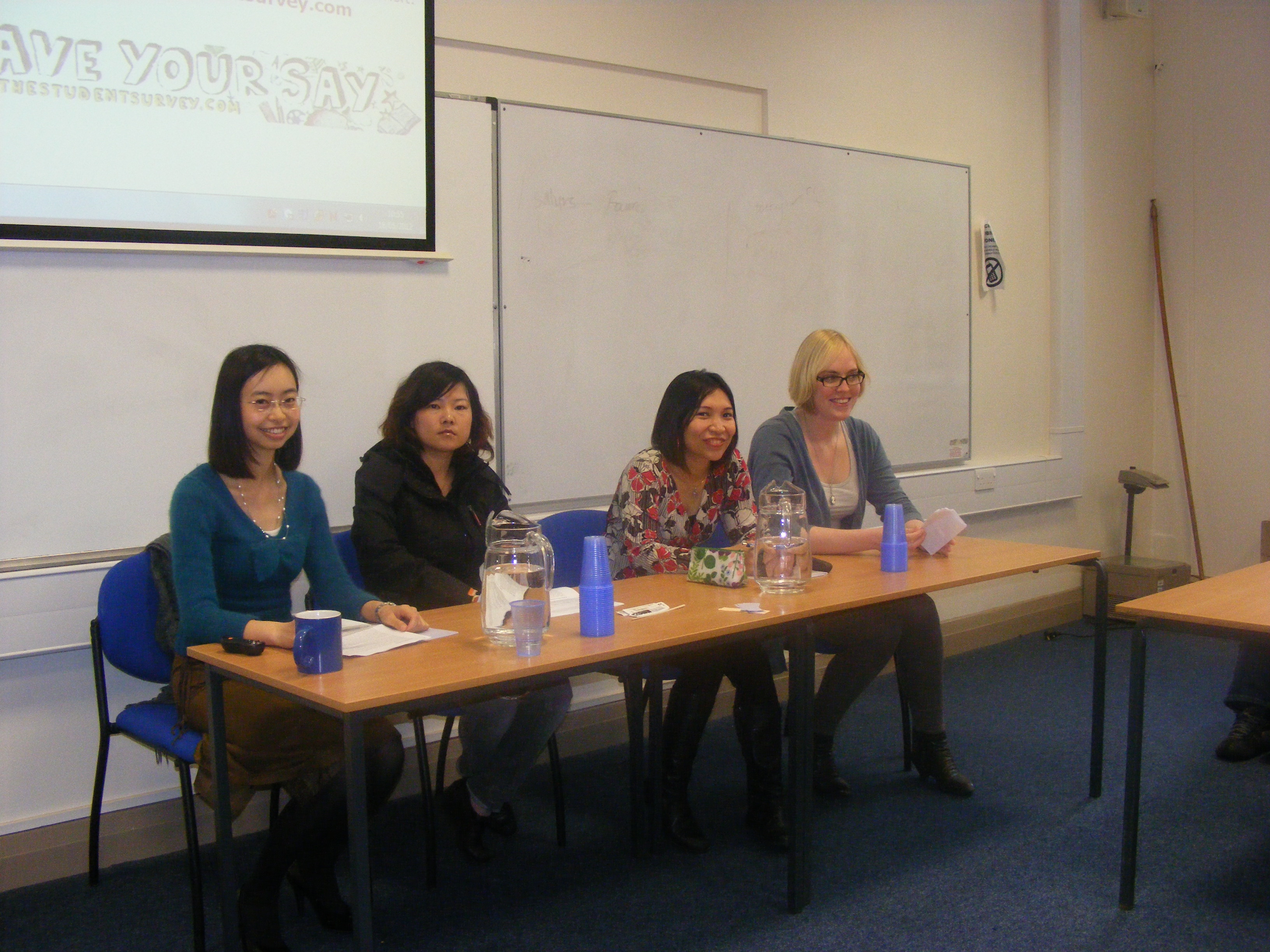 Students getting ready to present at the 2012 PGR Symposium