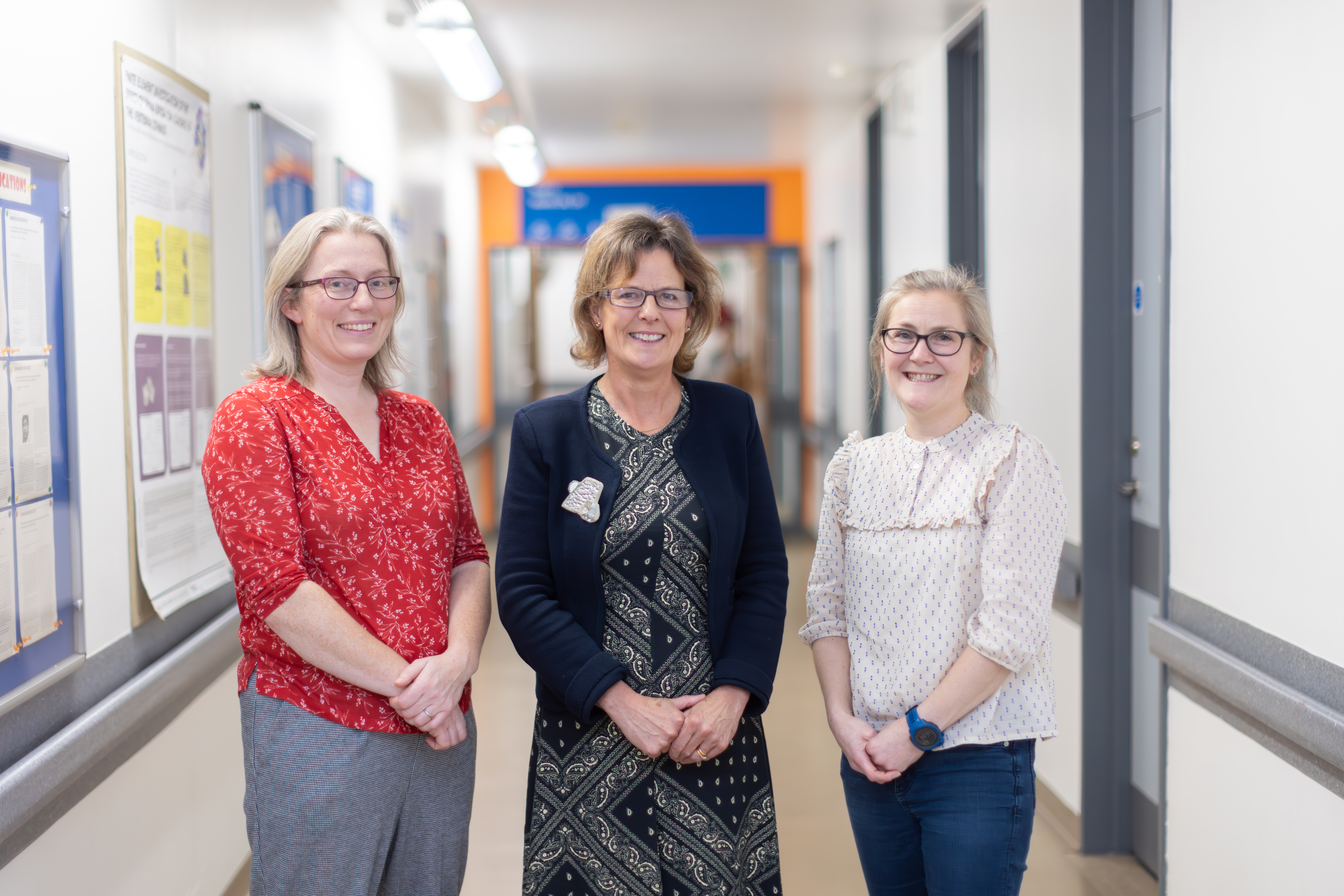 Professor Pip Logan, School of Medicine (centre) and her team