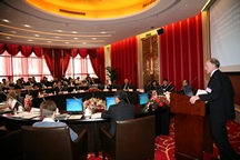 Professor David Greenaway addresses the Conference