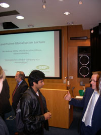 Andrew Witty post lecture 3