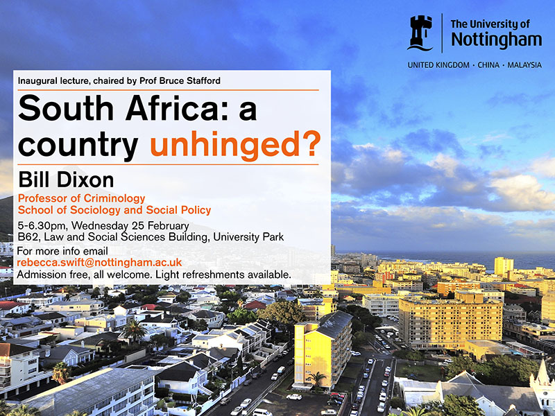 South Africa: a country unhinged?