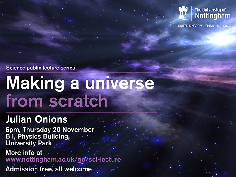 Making a universe from scratch