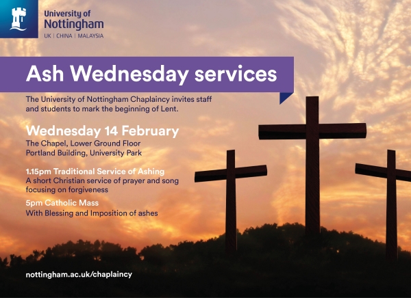 Ash Wednesday 2018 600x436