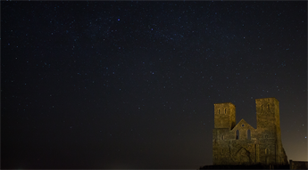 Medieval church by night