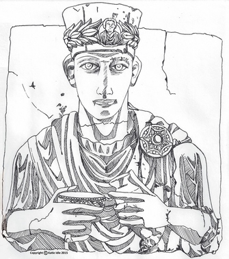 Palmyrene Statue Drawing (Male)