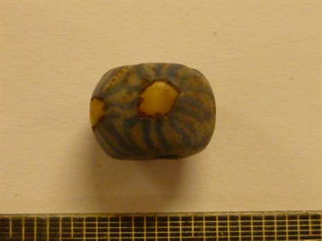 Example of one of the types of Viking-age glass beads found on Gotland