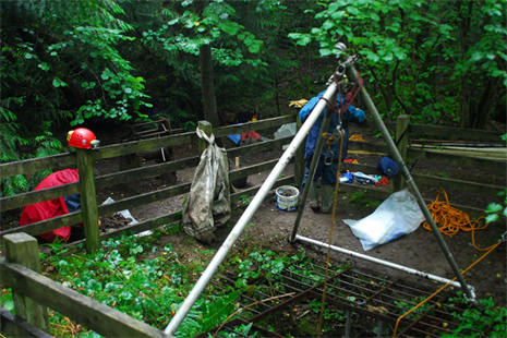 dog hole shaft entrance