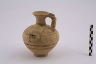 Mycenaean strainer jug from the chamber tomb cemetery at Epidaurus Limera, Laconia.