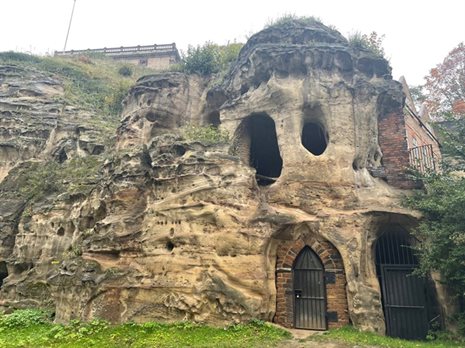 One of many caves found in the city of Nottingham