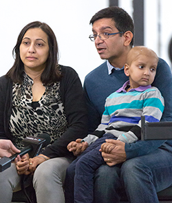 Aiden and family interviewed for Notts TV