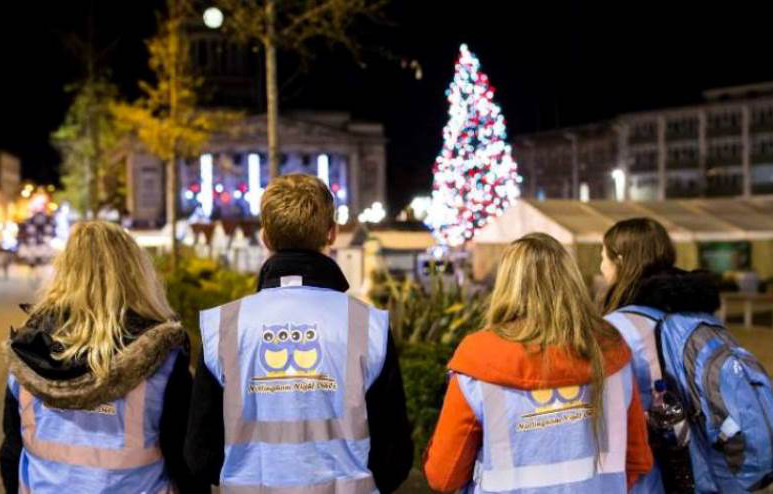 Cascade volunteers in Old Market Square Nottingham