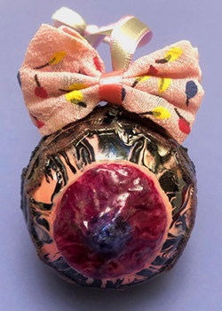 Nipples in black lace