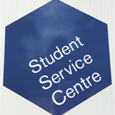 Student service centre sign