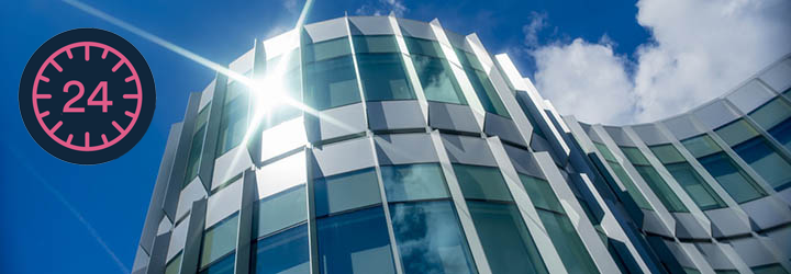 George Green Library with 24 hour icon added