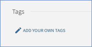 Add your own tags menu option in Tags section of full record