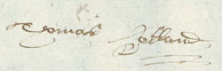 Thomas Holland's signature