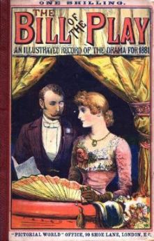 Cover of a book titled 'The Bill of the Play', featuring an illustration of a man and a woman at the theatre.