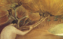Detail from an artwork by DH Lawrence, La D 1-6-6