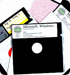 Selection of old format diskettes