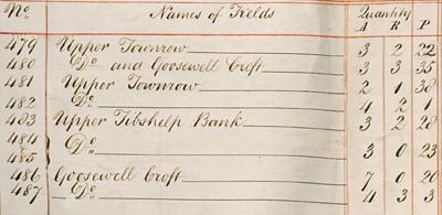 Detail from conveyance, Kirkby-in-Ashfield, 1852 (Pl E12/6/18/7/14)