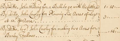 Detail of Accounts from the manor of Dracklow and Rudheath (Pl E41/20/1)