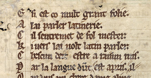 Languages used in medieval documents   The University of Nottingham
