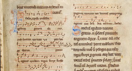 Detail from Latin breviary with musical notation, c.1175-1225 (WLC/LM/1, f.37r)