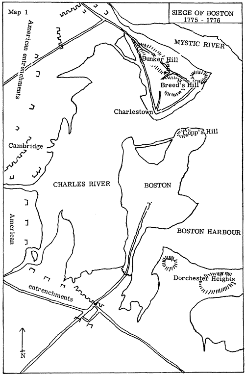 Map of the Siege of Boston