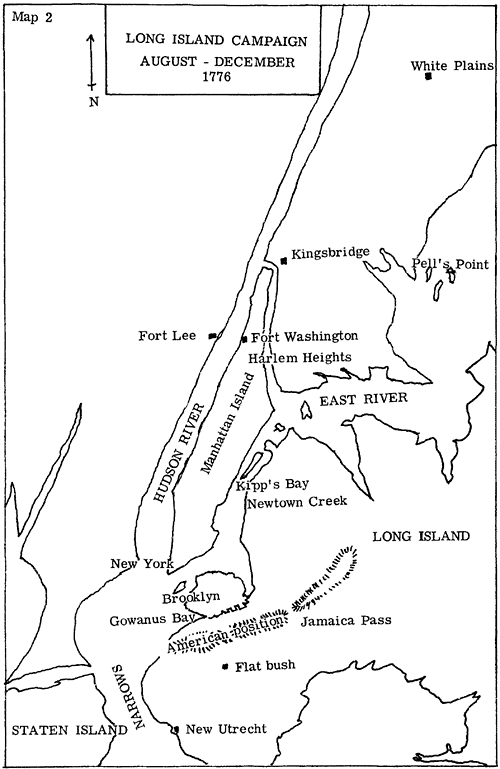 Map of the Long Island Campaign