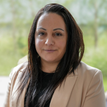 Head and shoulders portrait of Elena Nixon