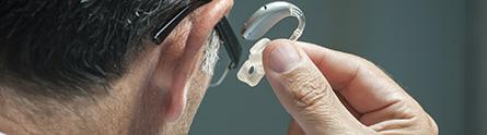 Person using a hearing aid