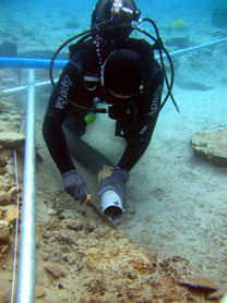 Underwater excavations in situ