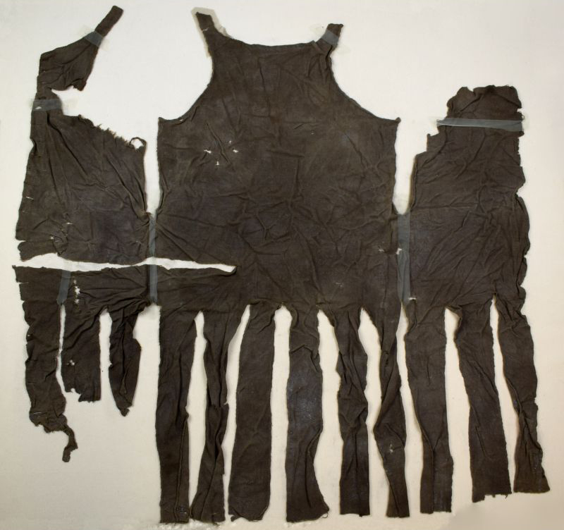 A photo of the original Coleorton Tunic which is a grey brown garment 