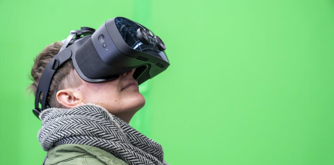 Artist Rebecca Smith in the VIP studio