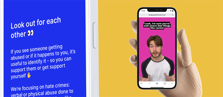 A visual of the GoodCourse app