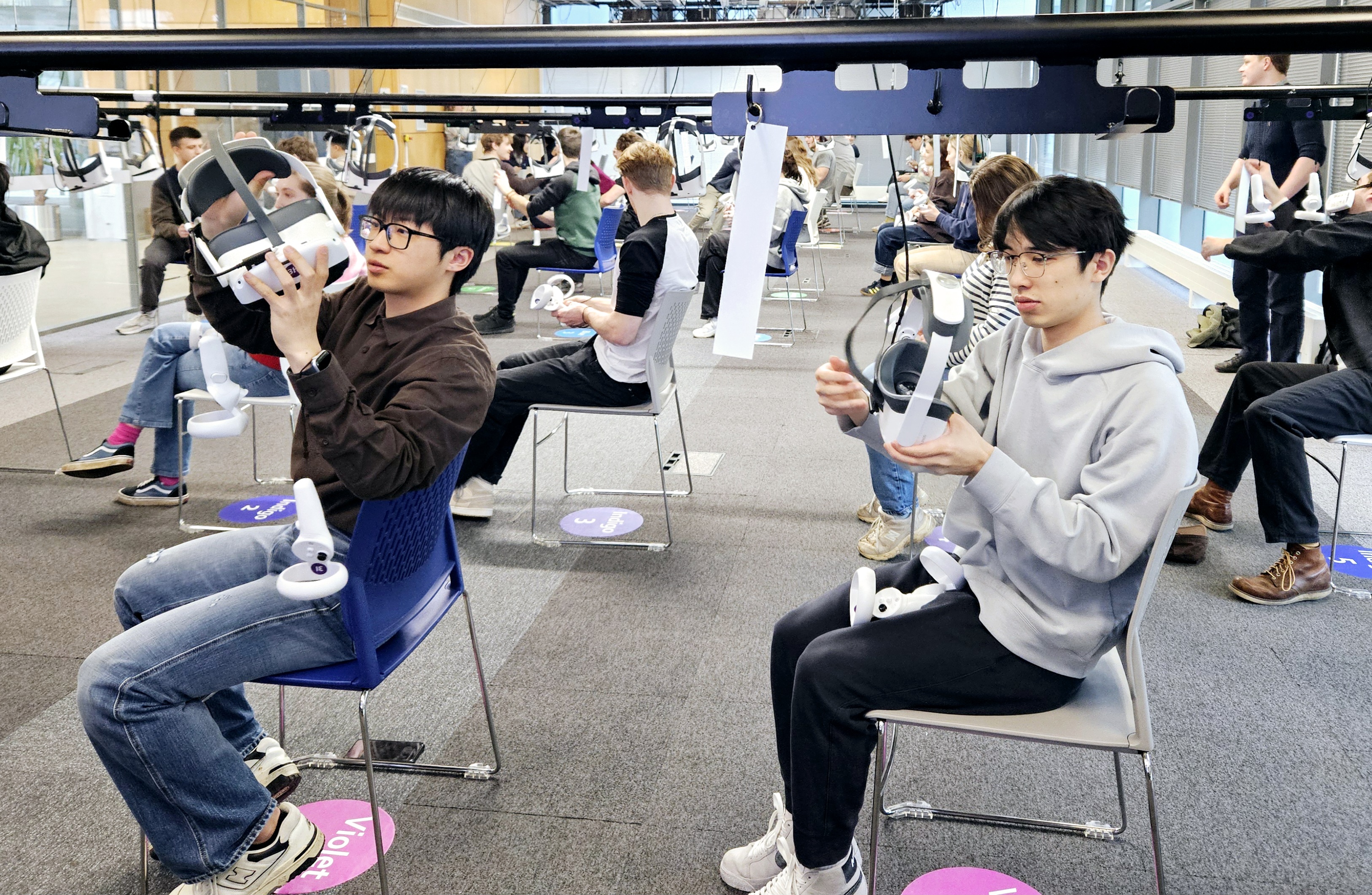 Students in the new VR classroom