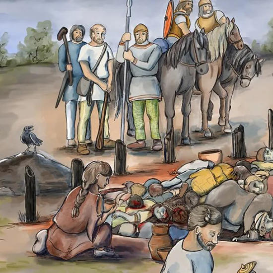 Reconstruction of the burial event at Gomolava by Sarah Nylund