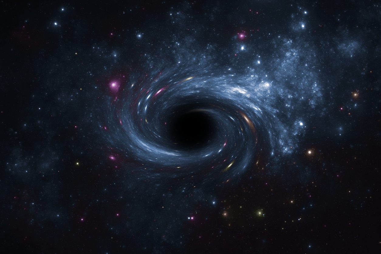 An image of a black hole
