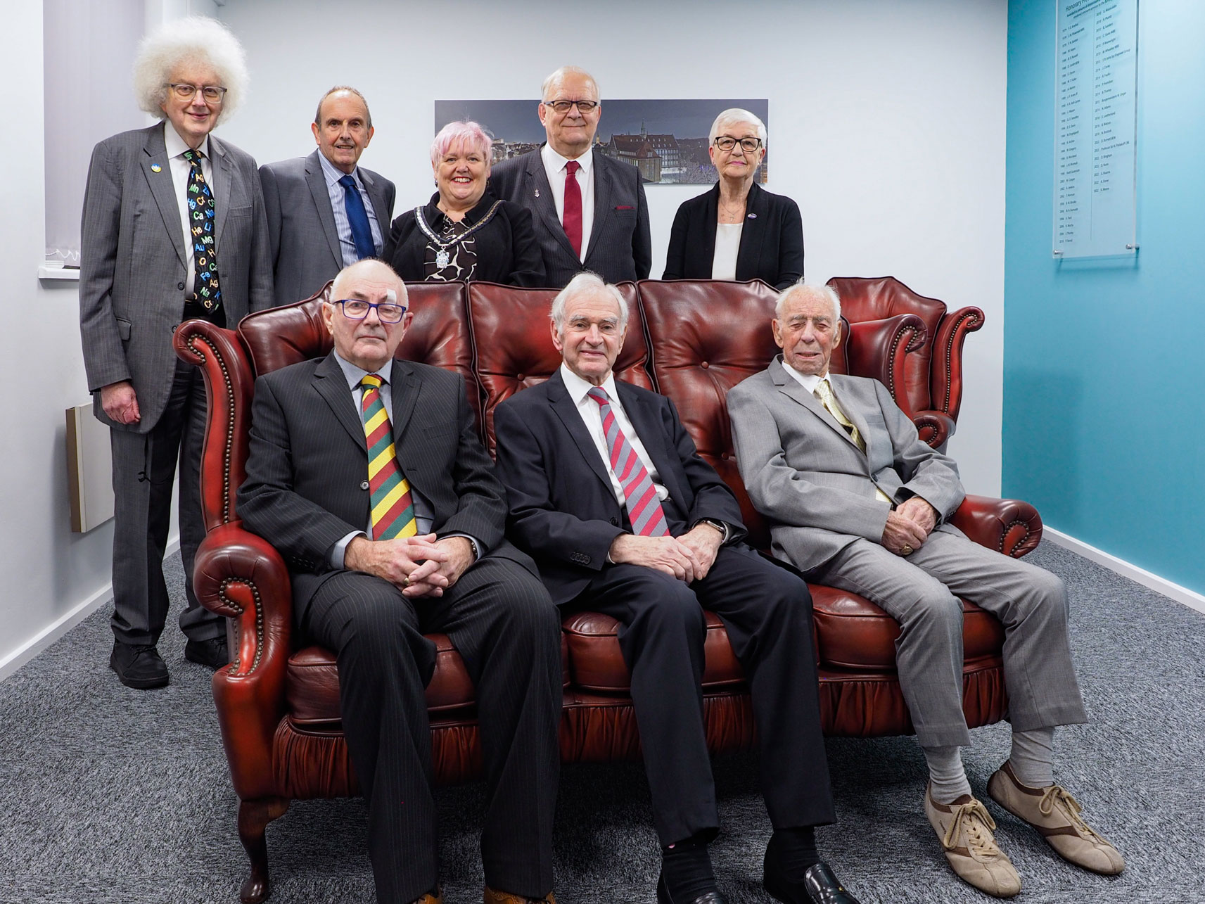 This happi robe was a gift from Nagayasu Nawa, a school teacher and periodic table fan Sir Martyn met in Japan