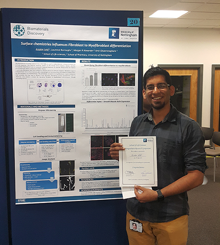 Arsalan Latif was presented with the Best Poster Presentation Award at the Annual Life Sciences Symposium