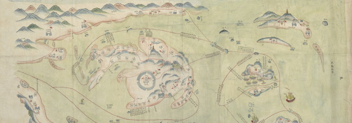 A Chinese coloured map of the town of Amoy British Library