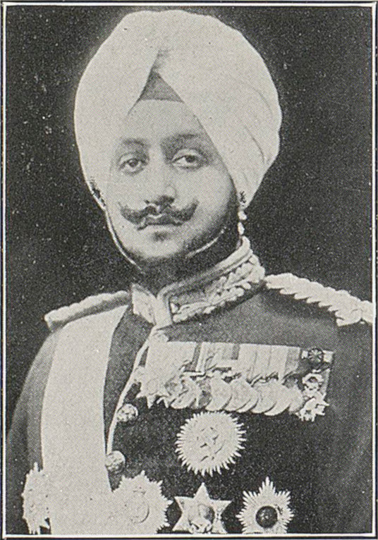 Photograph of Bhupinder Singh, Maharaja of Patiala, from the published biographical guide to delegates at the first session of the Round Table Conference, 1931