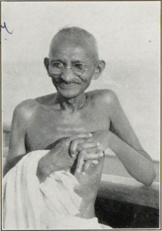 Photograph of MK Gandhi, from the published biographical guide to delegates at the second session of the Round Table Conference, 1931