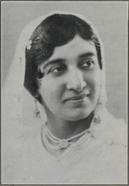 Photograph of Jahan Ara Shahnawaz, from the published biographical guide to delegates at the second session of the Round Table Conference, 1931