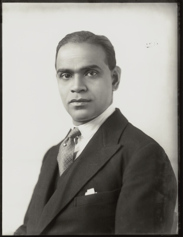 Monochrome photograph of Kovalam Madhava Panikkar by Bassano Ltd, 1931