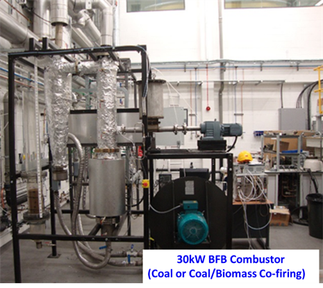 30kW BFB Combustor (Coal or Coalc.Biomass Co-firing)