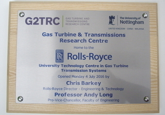 G2TRC Launch plaque