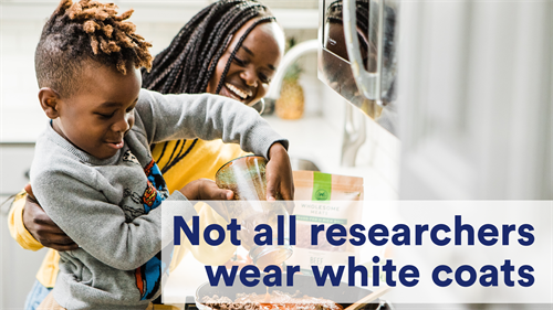 "Not all researchers wear white coats" A mum and her son cooking