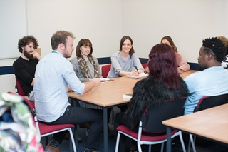 larger group discussing
